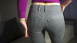 Sexy jeans and big booty tease my perfect ass